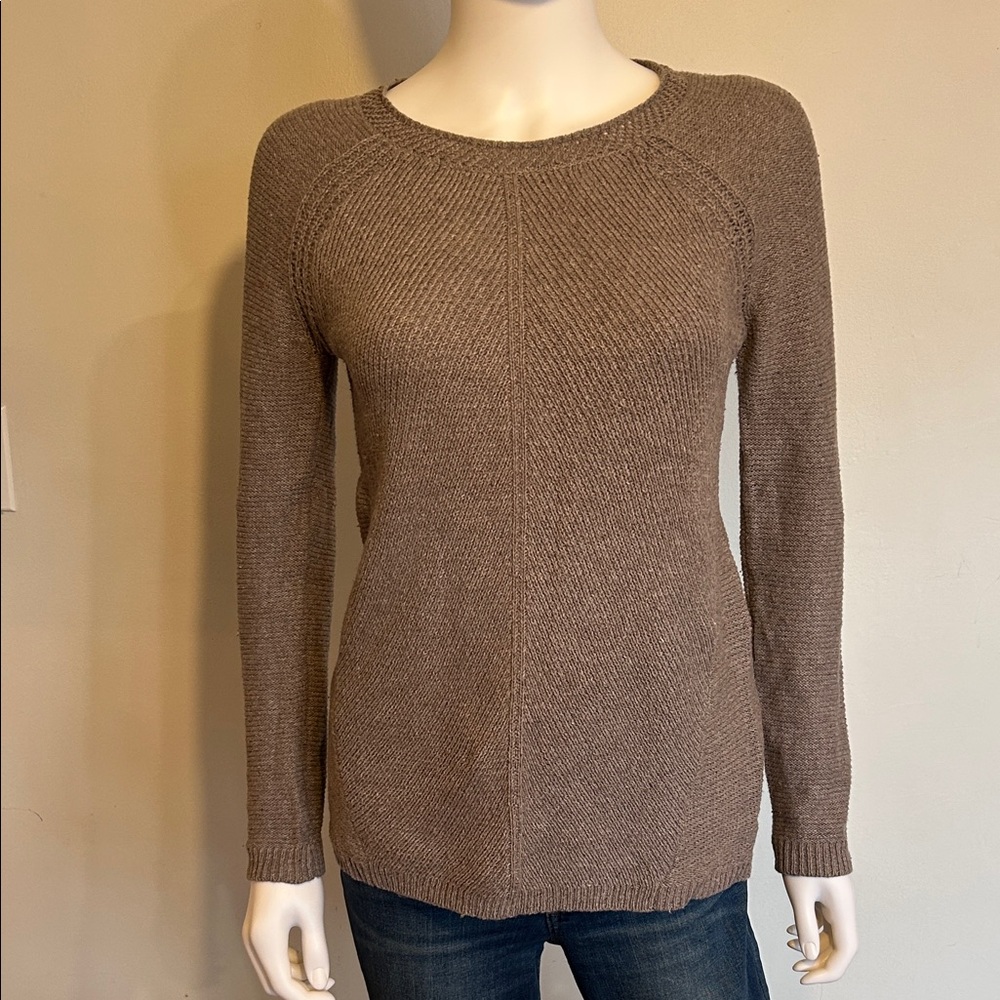 Sonoma Women's Taupe Crew Neck Sweater